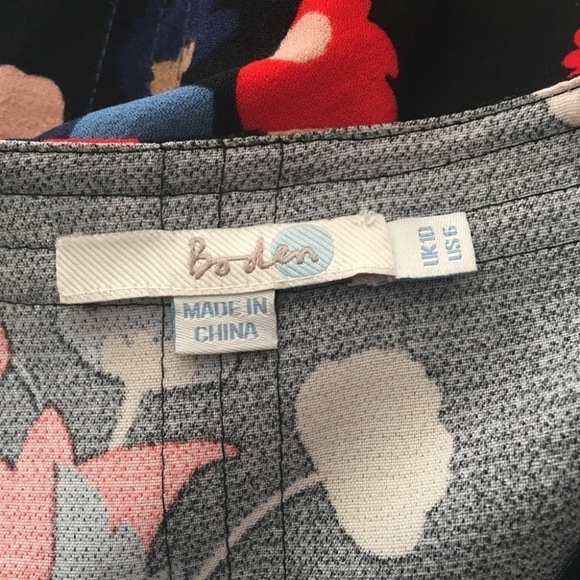 Anthropologie Boden Blouse Top Shirt Tank Floral Colorful Versatile ΒΎ Sleeve - Picture 10 of 13